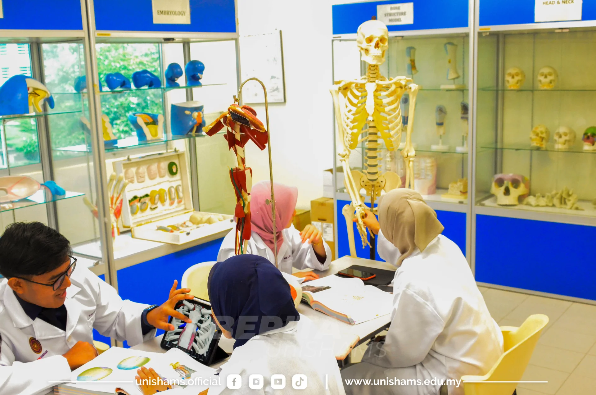 Medic students study human anatomy in Malaysia